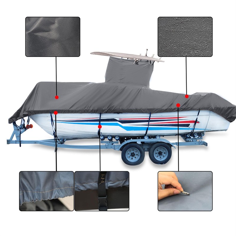 WFLNHB Heavy-Duty 420D T-Top Boat Cover 22-24ft
