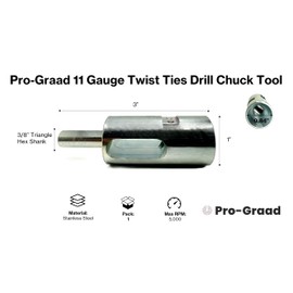 Pro-Graad Fence Twist Ties Tool for 11 Gauge, Drill Chuck,High-tensile Wire Easy Fencing Twisting Tool, Twisted Fence Tool for Fixing Chain Link Fence and Loop Fences, Wire Ties Tool