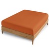 AMEHA Double Fitted Sheet - Rust Bed Sheets Extra Deep