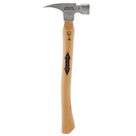 Stiletto TI16SC 16 Oz. Titanium Smooth Face Hammer, 18"Curved Hickory Handle