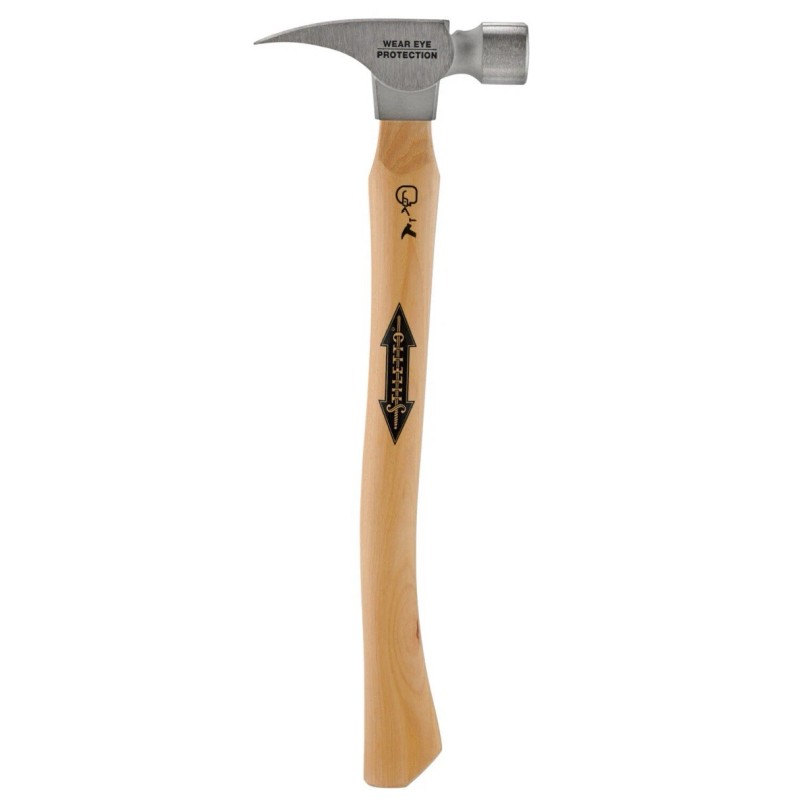 Stiletto TI16SC 16 Oz. Titanium Smooth Face Hammer, 18"Curved Hickory