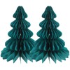 PRETYZOOM 2pcs Paper Christmas Tree Table Decoration Honeycomb Design Christmas