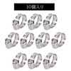 XSAJU Hose Band, Stainless Steel, Set of 10, 0.2 -