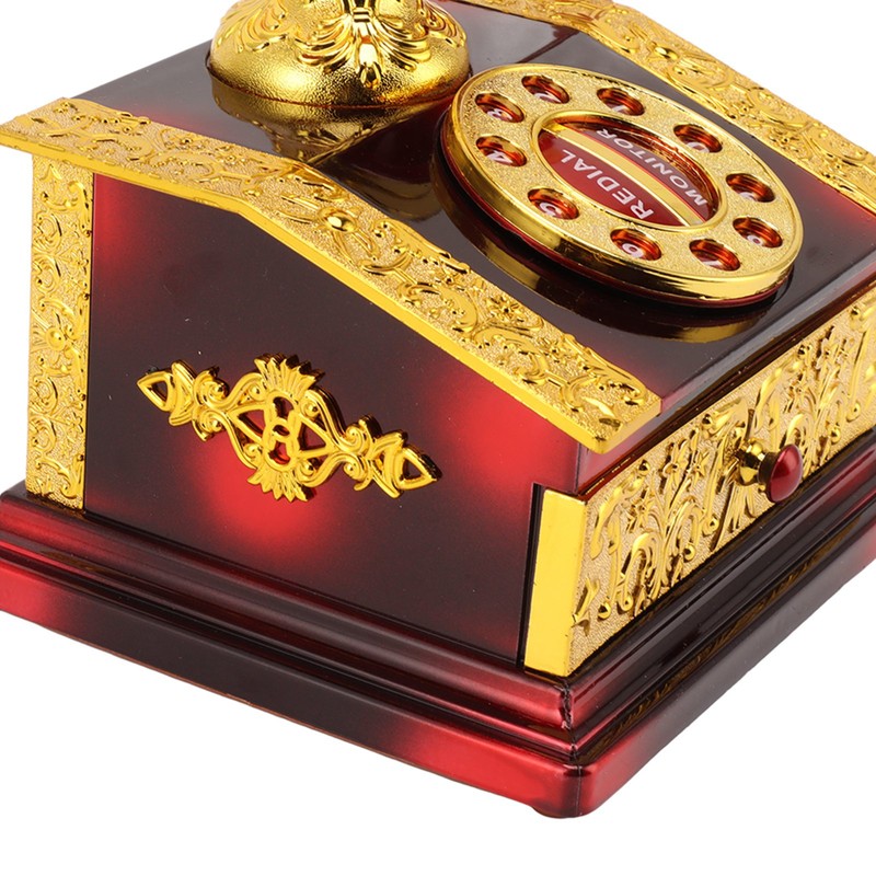 Dial Telephone Shaped Music Box Exquisite Retro Music Jewelry Box