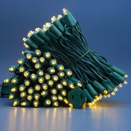 Warm White Wide Angle LED Christmas Lights, 66 Ft 200 LED UL Certified Commercial Grade 5mm Holiday String Light, End to End Connectable Indoor & Outdoor Green Wire Lights Set (Warm White)