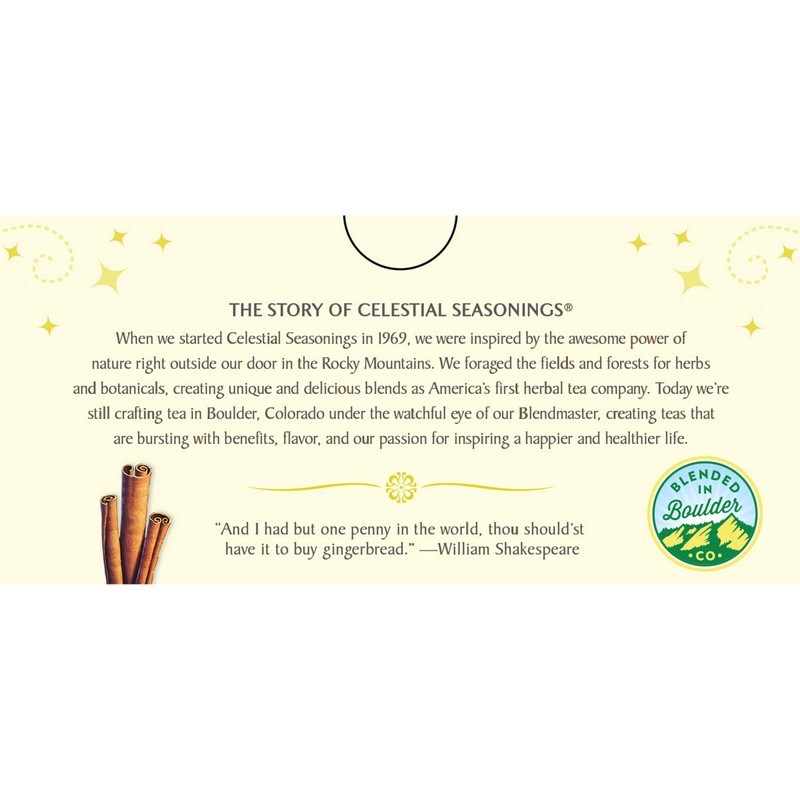 Celestial Seasonings Herbal Tea, Gingerbread Spice, 18 tea bags (Pack
