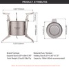 Ti artisan Titanium Alcohol Stove with Foldable Stand Cover Storage
