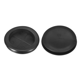 sourcing map 2Pcs Rubber Grommets 2-3/8" (60mm) Drill Hole, 2" (52mm) ID Single Sided Hole Plugs Ring Gasket for Firewall Cable Wire Protecting, Black