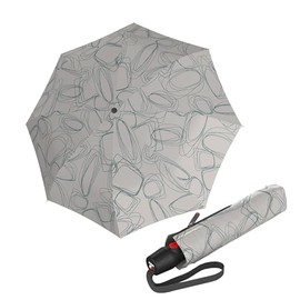Knirps Brussels T.200 Duomatic Pocket Umbrella Stable and Stormproof, Pure Mineral