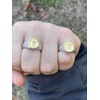 Men's Christian Ring - Solid 925 Sterling Silver & 14k