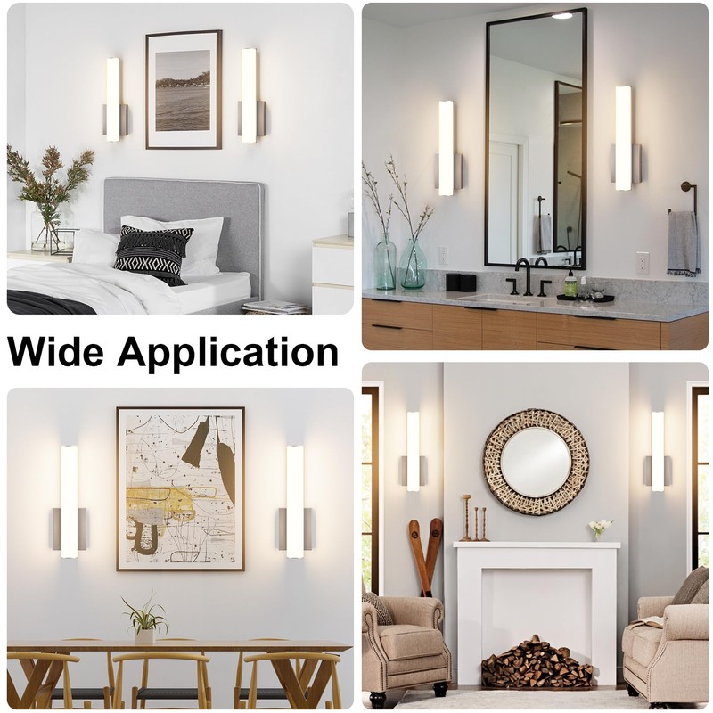 Aoceley 15.7 Inches Modern Bathroom Led Wall Sconces,18W 3000K Hardwired