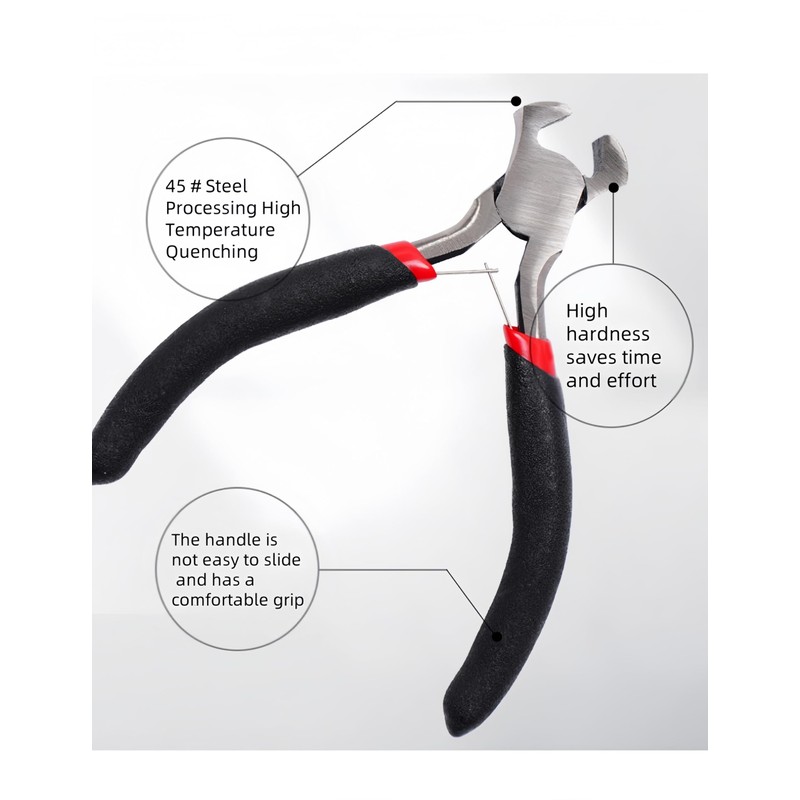 luvilly1 Pcs Durable Jewelry Pliers, End Cutting Pliers Nail Puller