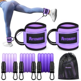 Ankle Resistance Bands with Cuffs, Glutes Workout Equipment for Women, Leg and Butt Exercise Bands for Effective Training and Toning, Home Gym Fitness Equipment