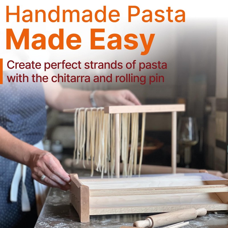 Chitarra Pasta Maker with Rolling Pin by Verve CULTURE, Traditional