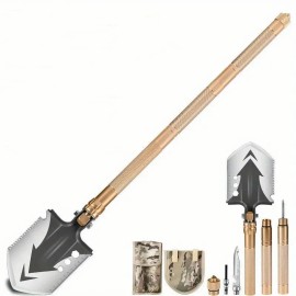 ODM Industrial Grade Portable Steel Multitool Shovel Versatile Stainless Steel Outdoor Camping and Garden Equipmentblade width: 6 3/4in, handle material: Aluminum, material: Stainless Steel, color: DCS-008-1