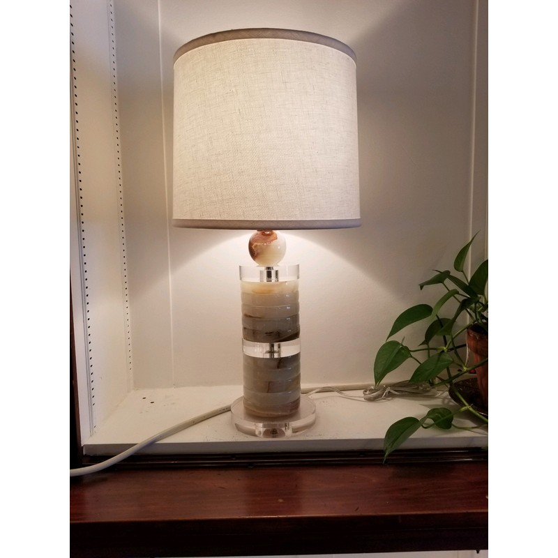 B&P Lamp® 4 Inch Diameter Round Clear Acrylic Lamp Base