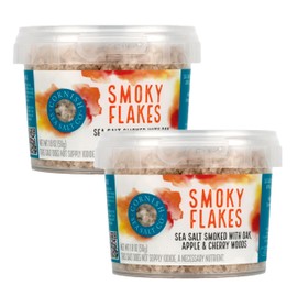 Cornish Sea Salt Smoky Flakes | Cooking & Hydration | Hand-Harvested in Celtic Waters | 1.8 oz Resealable Tub (Pack of 2)