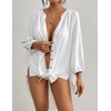 Bsubseach Beach Shirts Coverups for Women Long Sleeve Bathing Suit