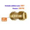 HQMPC Push Fit PEX Fittings Straight Coupling 1/2", Push-to-Connect Copper,