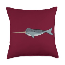 Kaisi Drawing,snooze,snooze,dream Sleep,dream Pajamas, Snooze Light Child, Narwhal, Sleep Throw Pillow, 18x18, Multicolor