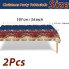 Weihnachtsparty-Tischdecke für Weihnachtsfeier, 137 x 274 cm, Weihnachtsschleifen, Geschenk, Einweg-Party-Tischdecke,