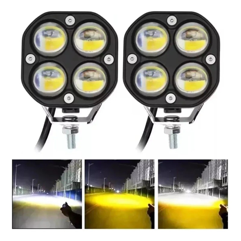 Faros De Lupa Doble Color Universal De 28000 Lúmenes