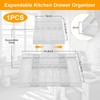 1 Pcs Utensil Drawer Silverware Organizer, Metal Mesh Expandable 13"