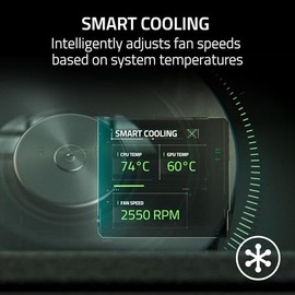 Razer Almohadilla de refrigeración para portátil: inteligente adaptativo, control inteligente del ventilador, cámara de presión hermética, se adapta a