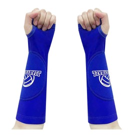 Volleyball Arm Sleeves for Kids Adults, Volleyball Sleeves for Teen Girls Boys, Arm Sleeves Forearm Compression Sleeve (Blue, Small)