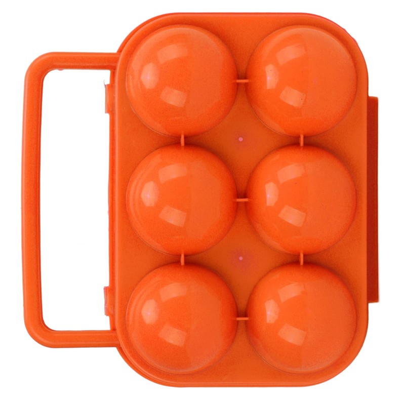 Generic Portable 6 Grid Egg Box for Outdoor Camping -