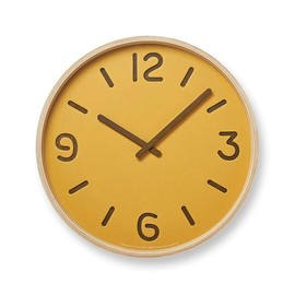 Lemnos Thomson Paper/Wall Clock Wood from Japan/Designer Wall Clock without Ticking Noise/Wall Clock Modern with Sweeping Seconds/Kitchen Clock/Living Room Clock