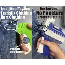 Hang Tag String Gun with 2500 Hang Tag Snap Lock,Tagging Gun for Clothing for Retail,Not leave a hole on Clothes,Price Tag Attacher Gun for Retail with 5'' Plastic Tag string,Improve Efficiency.