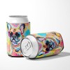 Caroline's Treasures French Bulldog Hippie Dawg Can or Bottle Hugger