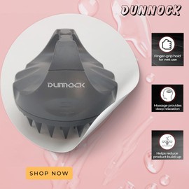 Dunnock Manual Scalp Massager & Shampoo Brush (Black) – Designed to give You a Salon-Like Scalp Treatment at Home Turn Every Wash Into a Spa Experience.