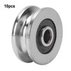10pcs TV0418 4*18*8mm V Groove Track Roller Bearing Guide Rail