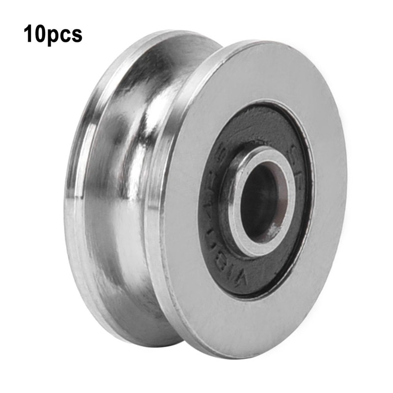10pcs TV0418 4*18*8mm V Groove Track Roller Bearing Guide Rail
