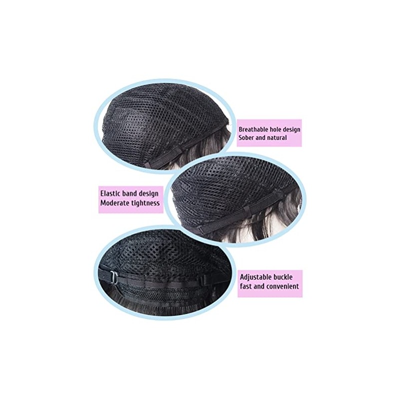 Peluca de Cabello Bob Bob, Peluca sin Gluio de Alta