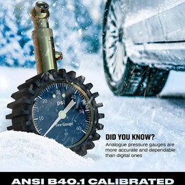 Spacesea Accurate Heavy Duty Tire Pressure Gauge (0-60 PSI) with Eco-Friendly, User-Friendly Features and Efficient Energy-Saving Technology, Glowing Dial