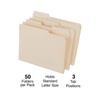 Staples Heavyweight File Folder, 1/3 Cut Tab, Letter Size, Manila,