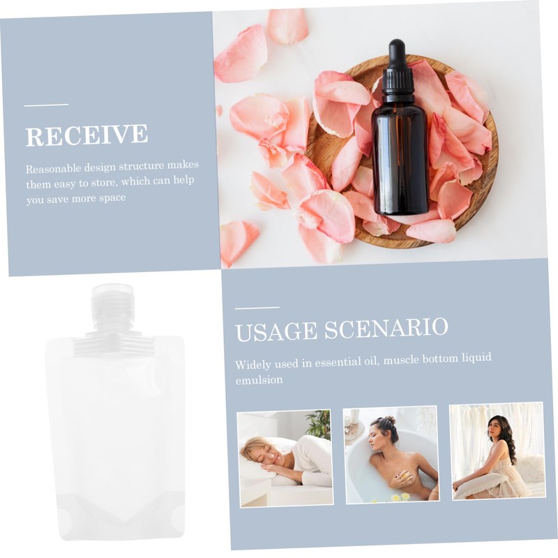 Healvian Refillable Squeeze Pouches Travel Lotion Bags Portable Essential Oil