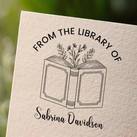 from The Library of Book Stamps | Custom Stamp | Ex Libris | Great for Personalizing Books I Multiple Designs:_3