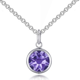 Philip Jones Light Purple Crystal Necklace Created with Zircondia® Crystals