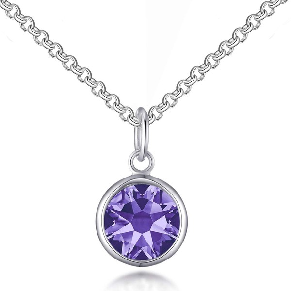 Philip Jones Light Purple Crystal Necklace Created with Zircondia® Crystals
