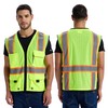 SRsafety High Visibility Vest, Security Vest with 9 Pockets,Mesh Safety