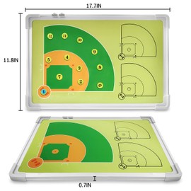 LEAP Magnetic Baseball Coach Boards Dry Erase Marker Clipboard with Magnets and Dry Erase Pen Eraser Soccer Hockey Basketball