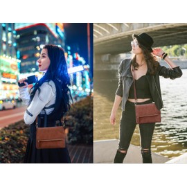 Gladdon Small Crossbody Bags for Women Cross Shoulder Bags and Satchel Bag Women's Cross-Body Bags Sling Messenger Bag Women Cossbody Brown