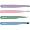 4-Piece Professional Tweezers Set with Case | Stainless Steel |
