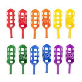 Champion Sports Scoop Ball Set, Plastic, Assorted Colors, 2 Scoops,1 Ball/set, 6/set