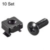 sourcing map M6 x 19mm Cage Nuts and Screws Carbon