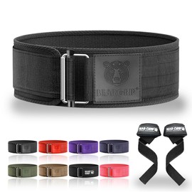 BEAR GRIP - Self-Locking Weightlifting Belt, Premium Weightlifting Belt for Crossfit, Powerlifting, Bodybuilding, Weightlifting Belt for Men and Women